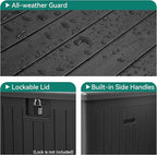 YITAHOME XXL 230 Gallon Large Deck Box, Outdoor Storage - Image 7