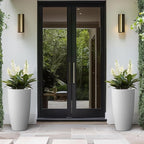 Kante 23.6" H Pure White Concrete Tall Planters, Large Outdoor Indoor - Image 6