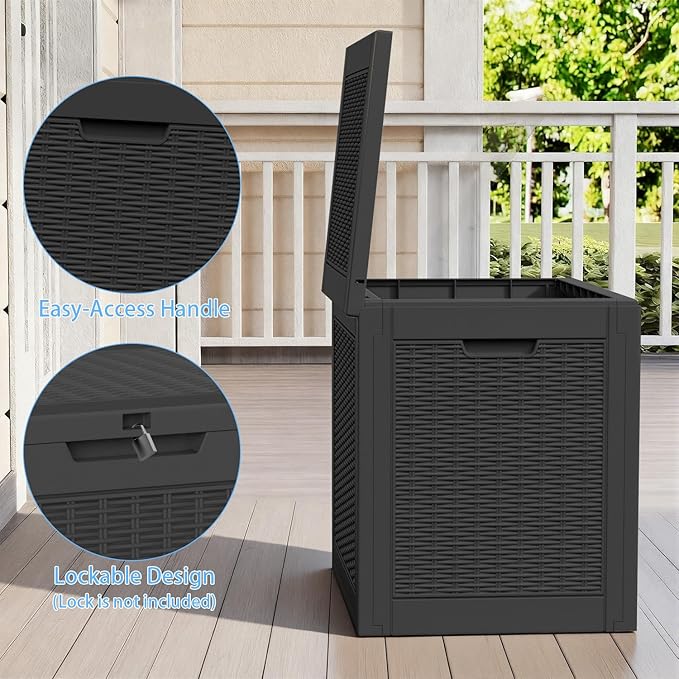 EasyUp 32 Gallon Outdoor Storage Box Waterproof, Storage Box Indoor and Outdoor - Image 4