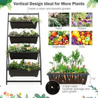 Giantex 2 Pcs 5.2FT Vertical Raised Garden Bed, 4-Tier Elevated Planter Box w/4 - Image 7