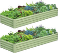 2PCS 8x2x1FT Galvanized Raised Garden Bed, Galvanized Planter Raised Garden by AyenGuard