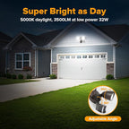 LUTEC 32W 3500 Lumen LED Security Lights Motion Sensor Light Outdoor, 5000K - Image 2