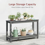 Stoog All-Weather Console Table, 2-Tier Patio Console Table Outdoor - Image 8