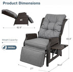 Outdoor Indoor Wicker Recliner - Image 2