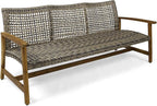 Christopher Knight Home Marcia Outdoor Wood Sofa, 75.50 x 31.00 x 31.50 - Image 8