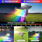 WdtPro 4 Pack Solar Color Changing Lights, 10 Lighting Modes Solar Lights - Image 4