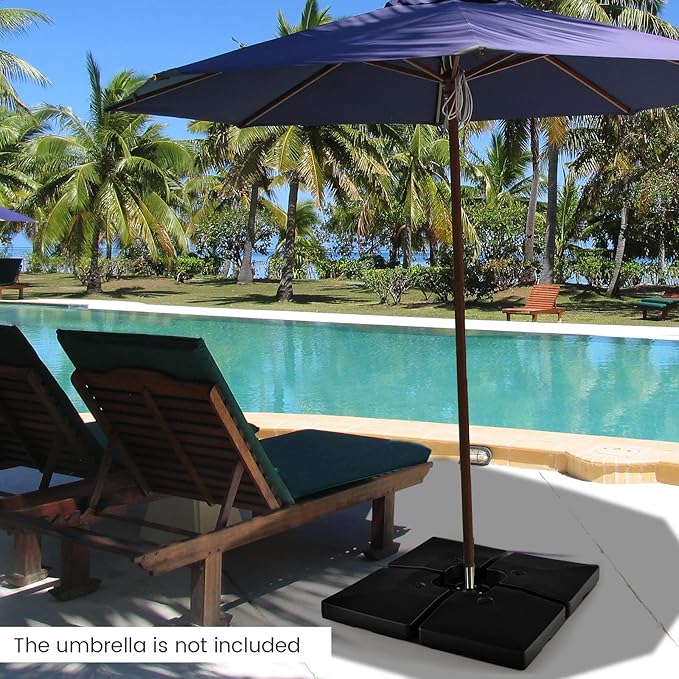 Tangkula 4-Piece 20L Cantilever Offset Patio Umbrella Base, 284 Lbs Heavy-Duty - Image 3