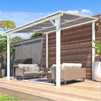 AECOJOY 10' x 8' Pergolas and Gazebos on Clearance in White, Large Wall Mounted by AECOJOY
