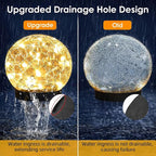Solar Garden Lights Outdoor Waterproof, 4 Pack 30 LEDs Cracked Glass Ball Light - Image 2
