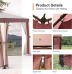 Patio Gazebo Tent Outdoor Canopy Shelter 10'x10' - Image 5