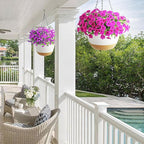 2 Pack Hanging Planters Set, 10 Inch Indoor Outdoor Hanging Plant Pot Basket - Image 5
