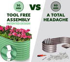 Plant & Plot Galvanized Raised Garden Beds Outdoor // 4×2×2 ft Planter Raised - Image 2