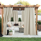NICETOWN 2 Pieces Outdoor Curtainss Waterproof - Image 2
