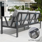 Outdoor Patio Furniture Set, 4 Pieces Metal Patio Furniture Set - Image 3