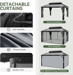 Aoxun 12FT X 16FT Hardtop Gazebo, Outdoor Pergolas - Image 5