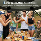 13x13FT 6-Sided Pop Up Gazebo Tent，One-Push Setup Canopy Tent - Image 5