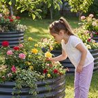 AHEONLAR 3Pack 2x2x1 ft Round Galvanized Raised Garden Bed Kit Round Metal - Image 7