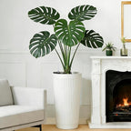 24” Tall Outdoor Planters Set of 2, Self Watering Flower Pots White Planters - Image 9