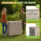30 Gallon Outdoor Storage Box Weather Resistant UV Protection Waterproof Resin - Image 4