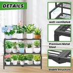 3 Tier Stair Style Metal Plant Stand - Image 3