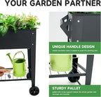 Raised Garden Bed with Legs and Wheels Removable - Image 5