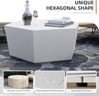 UPHA Outdoor Hexagon Coffee Table, Small Modern Minimalist Accent Tables - Image 5