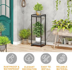 2-Tier Plant Stand Indoor, Oak Grey - Image 3