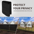 LOVE STORY Custom Size 3.3'x25' Black Balcony Privacy Screen, UV Block Privacy - Image 5