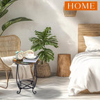Outdoor Side Table Round Small Mosaic Patio Accent Indoor End Plant Coffee Tea - Image 6