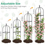 2 Pack Garden Obelisk Trellis for Climbing Plants, Tower Potted Cages for - Image 2