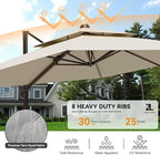 9x12FT Cantilever Patio Umbrella - Image 3