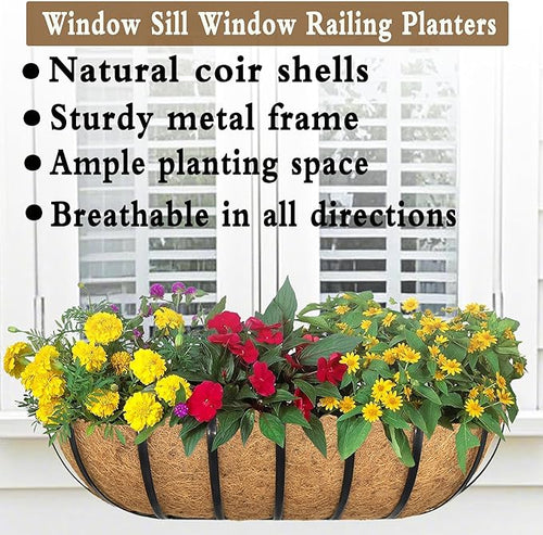 4pack 30-inch Window Sill Window Railing Planters - Image 2