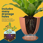 Terracotta Plant Pots with Drainage Holes & Saucers 15 Pack, Indoor & Outdoor - Image 6