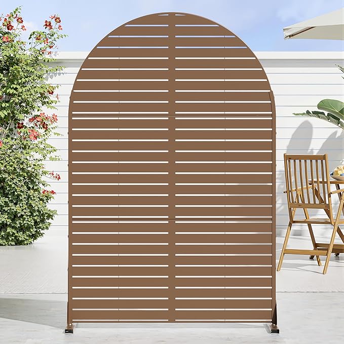 Casaphoria 72" H x 47" W Arched Metal Privacy Screen - Image 2