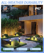 8 Pack LED Low Voltage Bollard Pathway Lights, 12V 200LM IP67 Waterproof - Image 6
