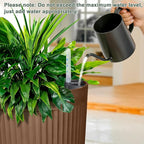 Set of 2 Large Planter Outdoor Self Watering Pots - Image 2