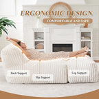 Hobestluk Big Bean Bag Lounger Chairs Large Beanbag Chair - Image 4