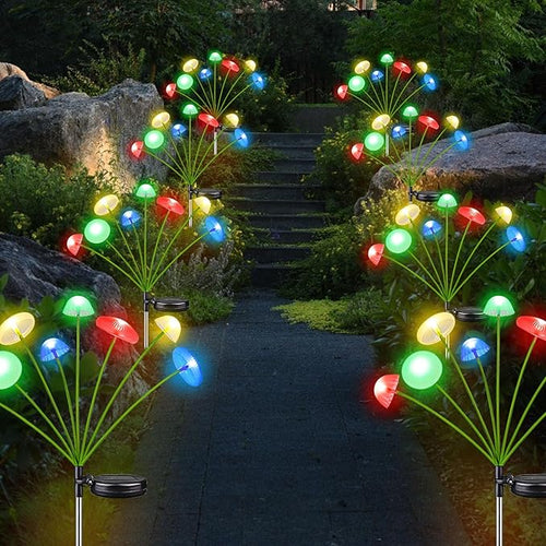 4PK 32LED Solar Garden Lights Outdoor, Mushroom Solar Lights Outdoor, IP65 - Image 2