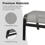Patio Ottomans Outdoor Foot Rest Aluminum Patio Footstool Samll Seat Wicker - Image 4