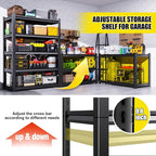 Set of 3 71"H-35"W Garage Shelving-2050LBS 5 Tier Storage Shelves, Adjustable - Image 4