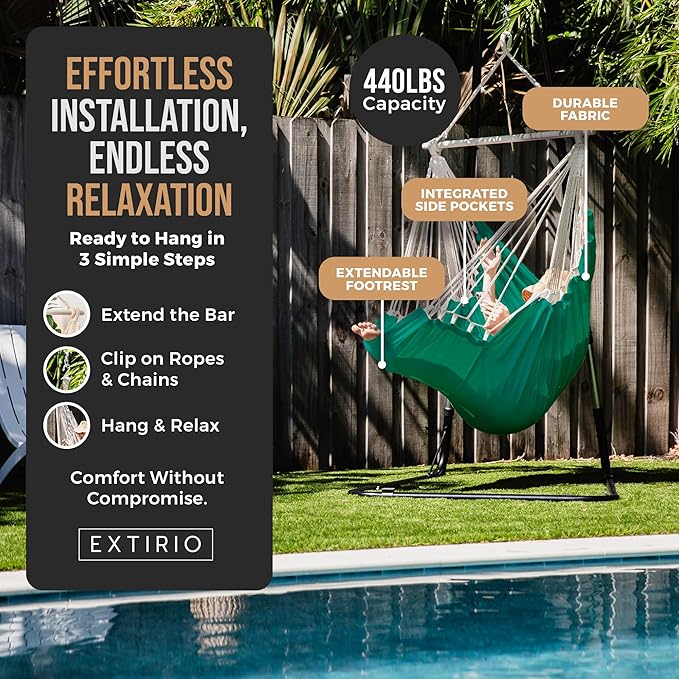 Hanging Hammock Chair Swing – Hanging Chair Outdoor & Indoor - Image 4