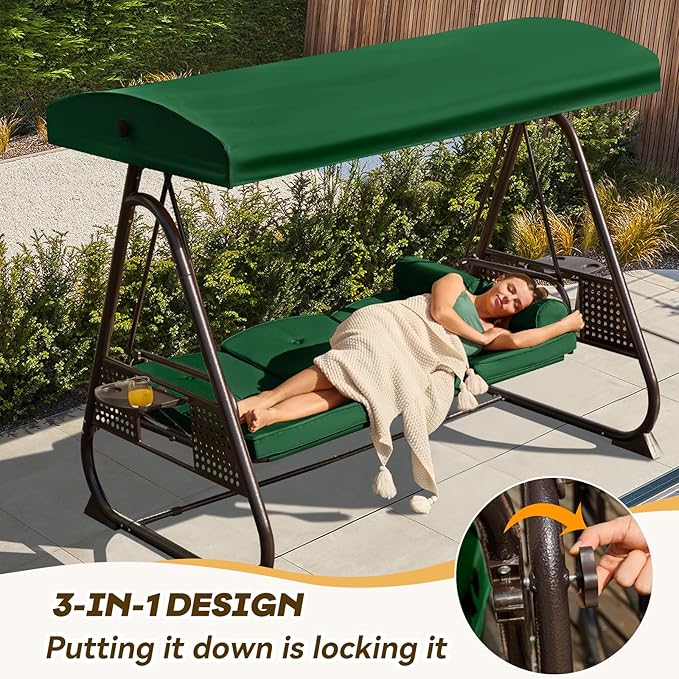 3 in 1 Outdoor Porch Swing - Image 3