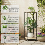 34" Tall Plant Stand Indoor, 2-Tier Modern Plant Shelf, Corner Flower Pot - Image 4