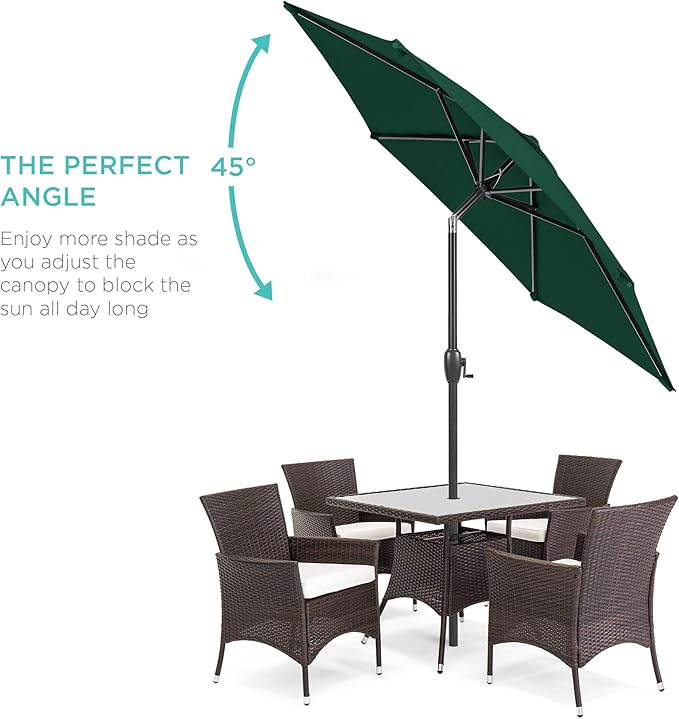 Best Choice Products 7.5ft Heavy-Duty Round Outdoor Market Table Patio Umbrella - Image 2