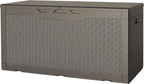 JUMMICO 100 Gallon Resin Deck Box, Waterproof Outdoor Storage Box by JUMMICO