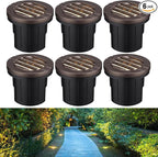 LEONLITE Dia. 4 Inch Well Lights Landscape LED In Ground, Grated Top, 3000K by LEONLITE