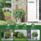 49” Artificial Ferns for Outdoors Planter, 128 Leaves per Fern, Large Lush Fake - Image 6