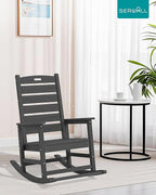 SERWALL Outdoor Rocking Chair, Oversized Rocking Chair - Image 9