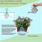 Set of 2-8 Inch Self Watering Hanging Planters - Image 9