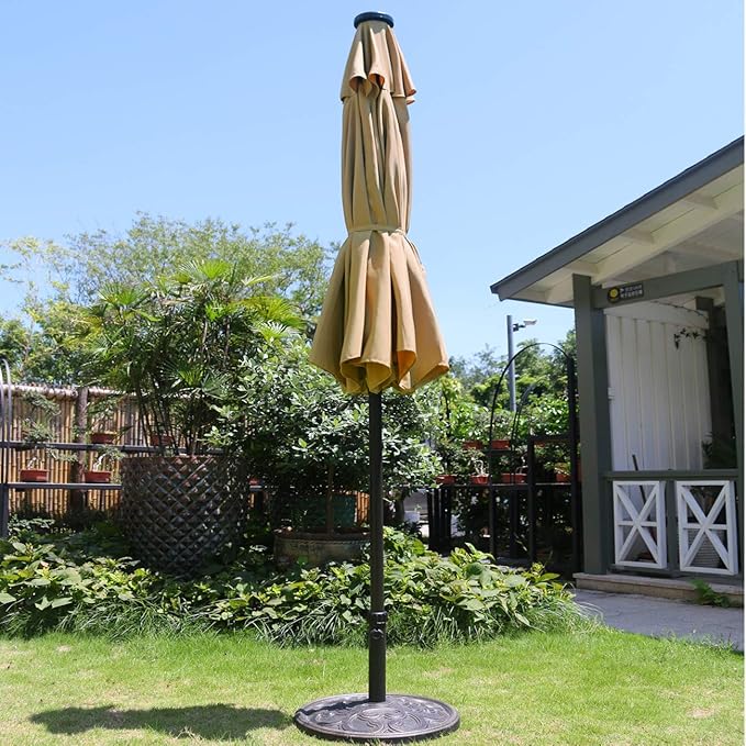 Sunnyglade 9' Solar LED Lighted Patio Umbrella - Image 2